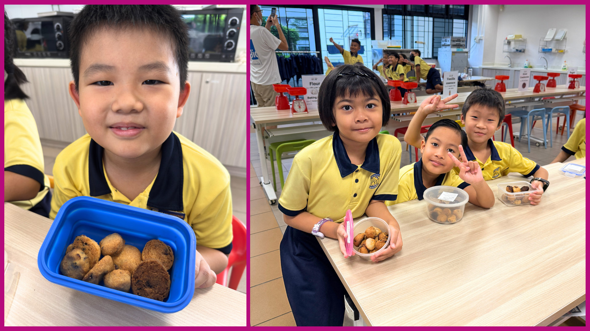 students start baking
